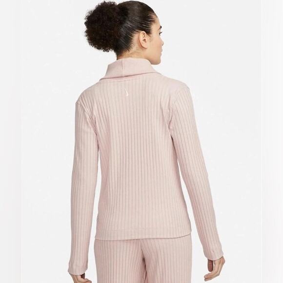 NIKE NWT Yoga Luxe Ribbed Long-sleeve Women's Pink Sweater Size Small $80 MSRP - Picture 5 of 14